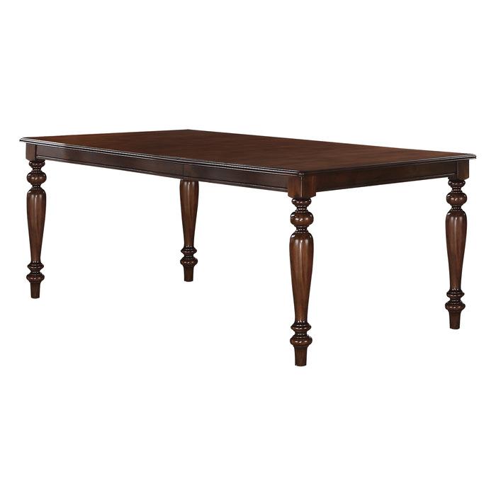 Creswell Dining Table in Dark Cherry 5056-78 - U&U Home Budget Furniture (Carteret, NJ)