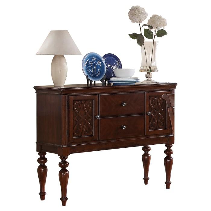 Creswell Server in Dark Cherry 5056-40 - U&U Home Budget Furniture (Carteret, NJ)