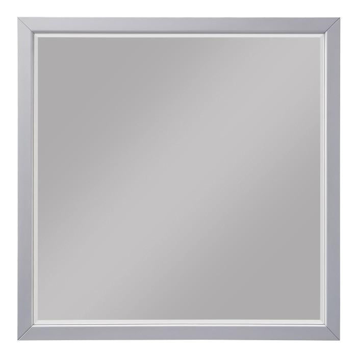 Wellsummer Mirror in Gray 1803GY-6 - U&U Home Budget Furniture (Carteret, NJ)