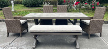 Laguna Heights Outdoor Dining Table - U&U Home Budget Furniture (Carteret, NJ)