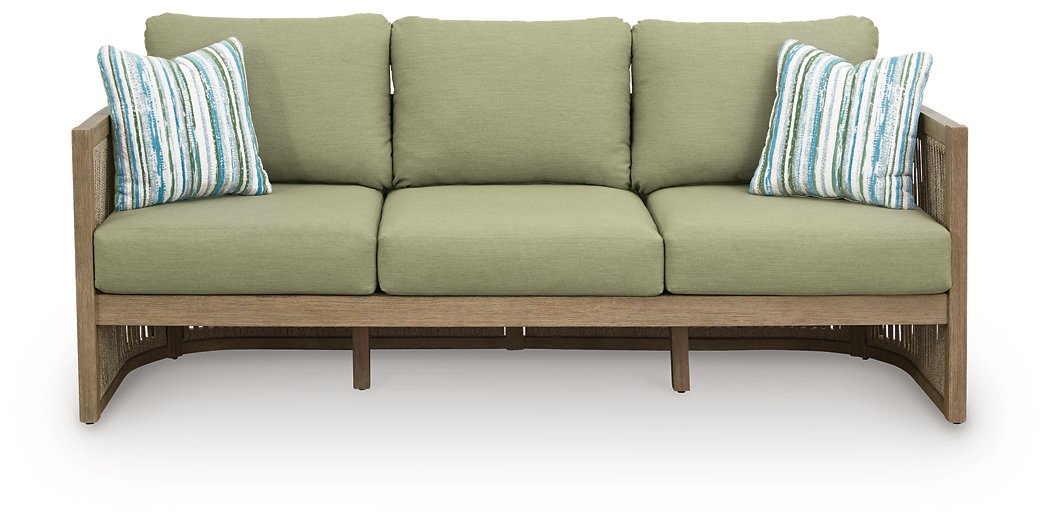 Serena Shores Outdoor Sofa with Cushion - U&U Home Budget Furniture (Carteret, NJ)