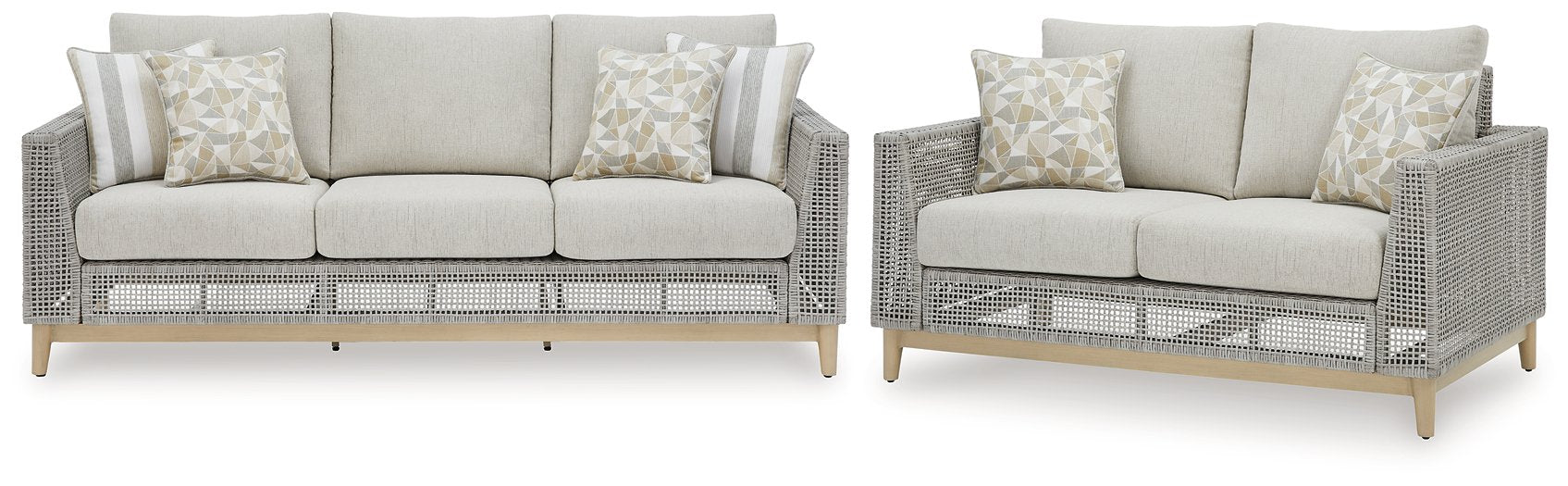 Seton Creek Outdoor Seating Set - U&U Home Budget Furniture (Carteret, NJ)