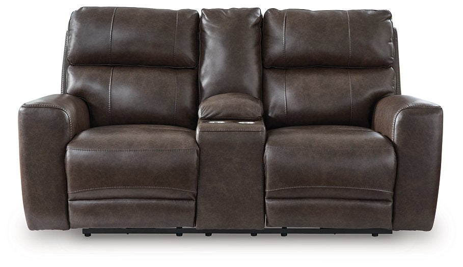 Crossplex Power Reclining Loveseat with Console - U&U Home Budget Furniture (Carteret, NJ)
