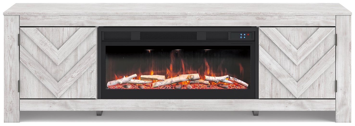 Cayboni 71" TV Stand with Electric Fireplace - U&U Home Budget Furniture (Carteret, NJ)