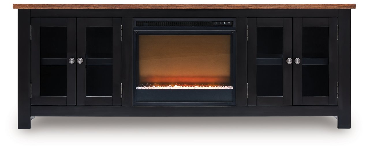 Wildenauer 76" TV Stand with Electric Fireplace - U&U Home Budget Furniture (Carteret, NJ)