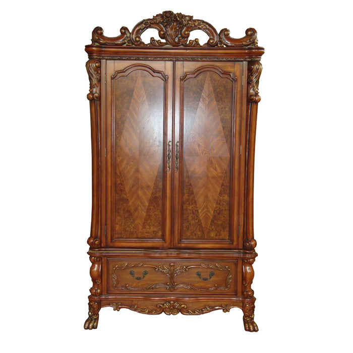 Dresden Cherry Oak TV Armoire - U&U Home Budget Furniture (Carteret, NJ)