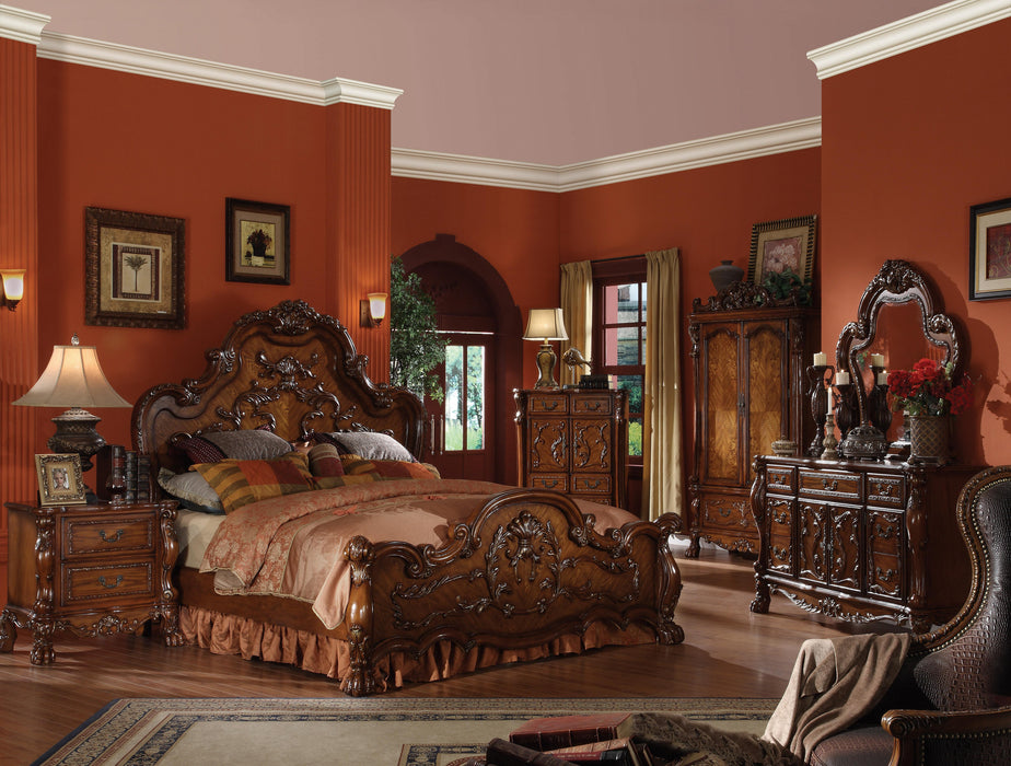 Dresden Cherry Oak California King Bed - U&U Home Budget Furniture (Carteret, NJ)