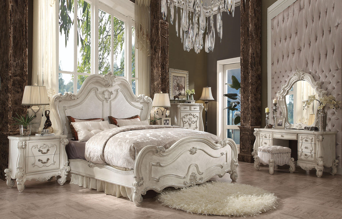 Versailles Bone White Eastern King Bed - U&U Home Budget Furniture (Carteret, NJ)