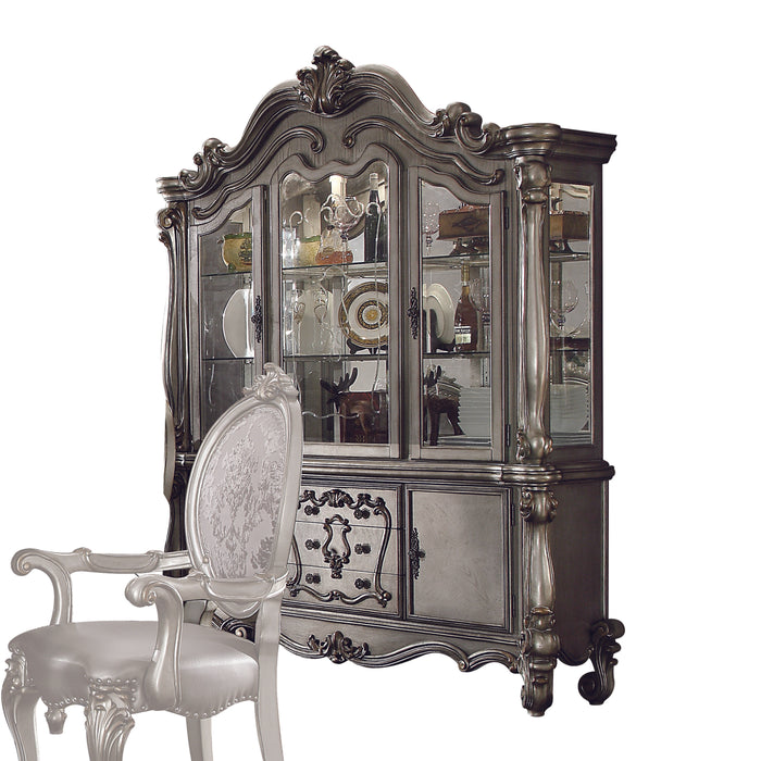Versailles Antique Platinum Hutch & Buffet - U&U Home Budget Furniture (Carteret, NJ)