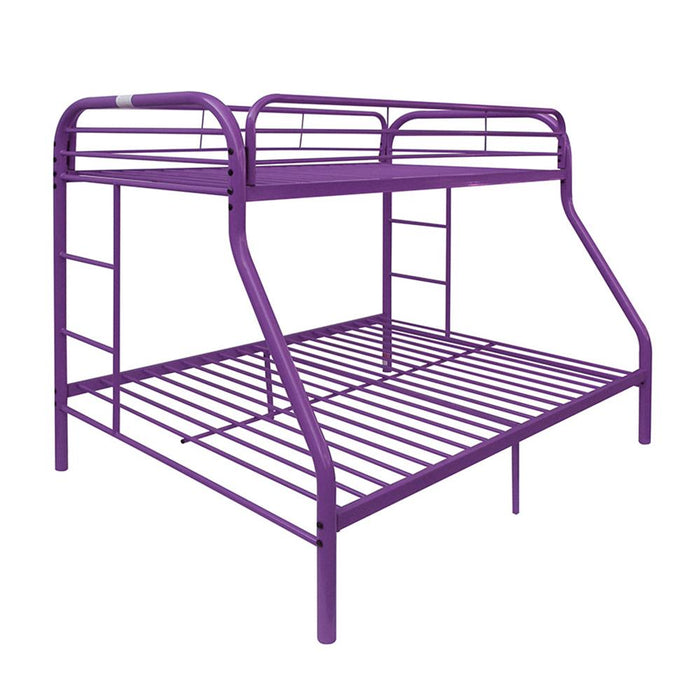 Tritan Purple Bunk Bed (Twin/Full) - U&U Home Budget Furniture (Carteret, NJ)