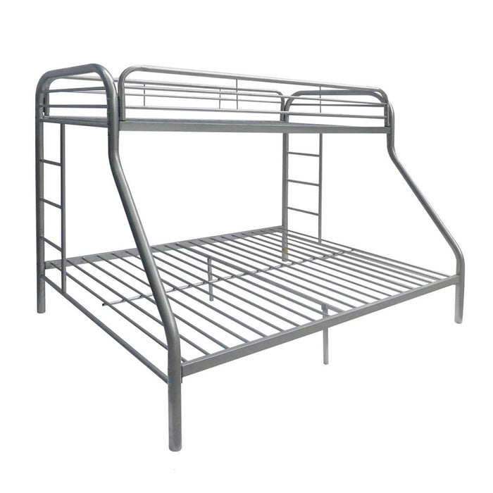 Tritan Silver Bunk Bed (Twin/Full) - U&U Home Budget Furniture (Carteret, NJ)
