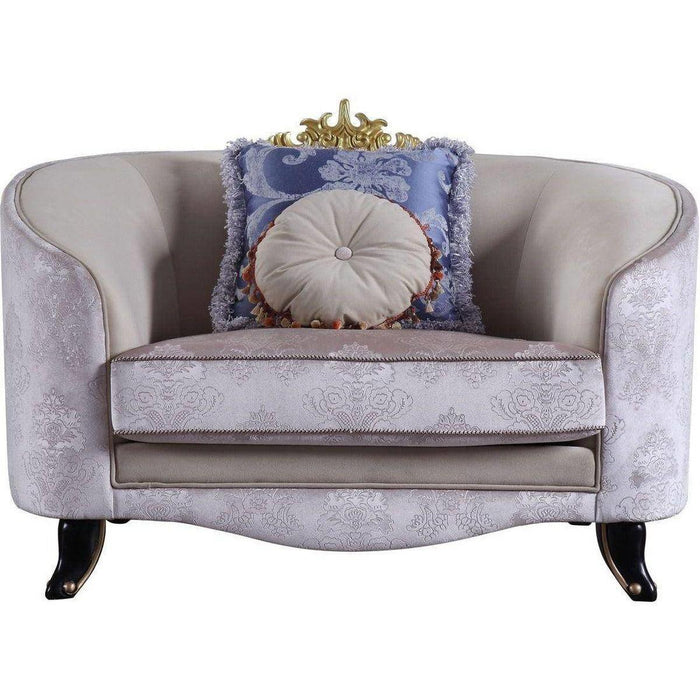 Acme Furniture Sheridan Chair in Cream 53947 - U&U Home Budget Furniture (Carteret, NJ)