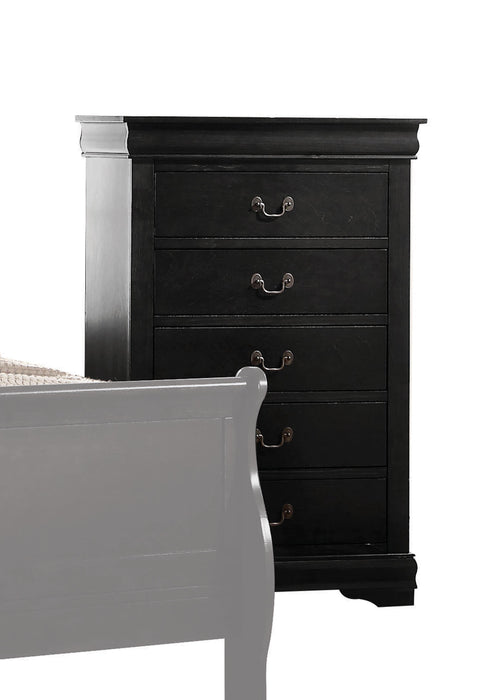 Louis Philippe Black Chest - U&U Home Budget Furniture (Carteret, NJ)
