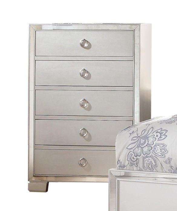 Voeville II Platinum Chest - U&U Home Budget Furniture (Carteret, NJ)
