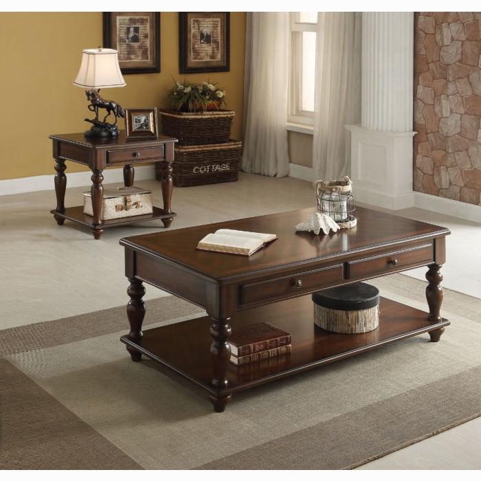 Farrel Walnut Coffee Table - U&U Home Budget Furniture (Carteret, NJ)