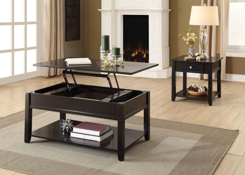 Malachi Black Coffee Table - U&U Home Budget Furniture (Carteret, NJ)