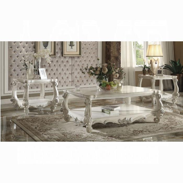 Versailles Bone White Coffee Table - U&U Home Budget Furniture (Carteret, NJ)