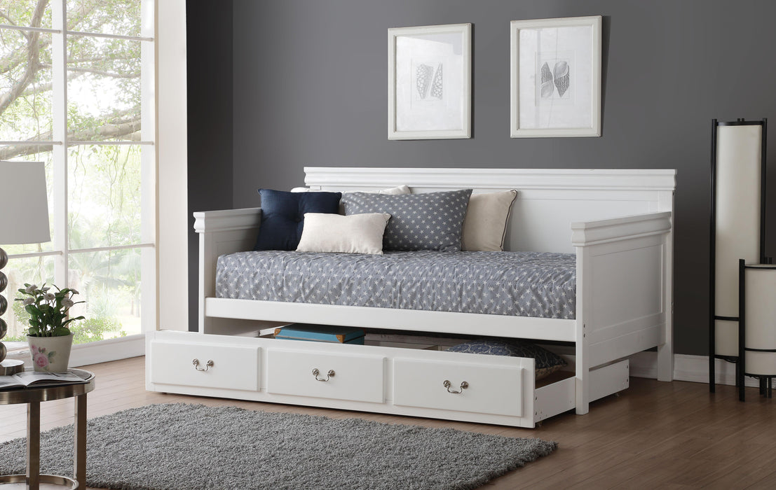 Bailee White Daybed (Twin Size) - U&U Home Budget Furniture (Carteret, NJ)