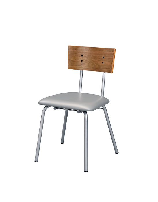 Jurgen PU & Silver Side Chair - U&U Home Budget Furniture (Carteret, NJ)