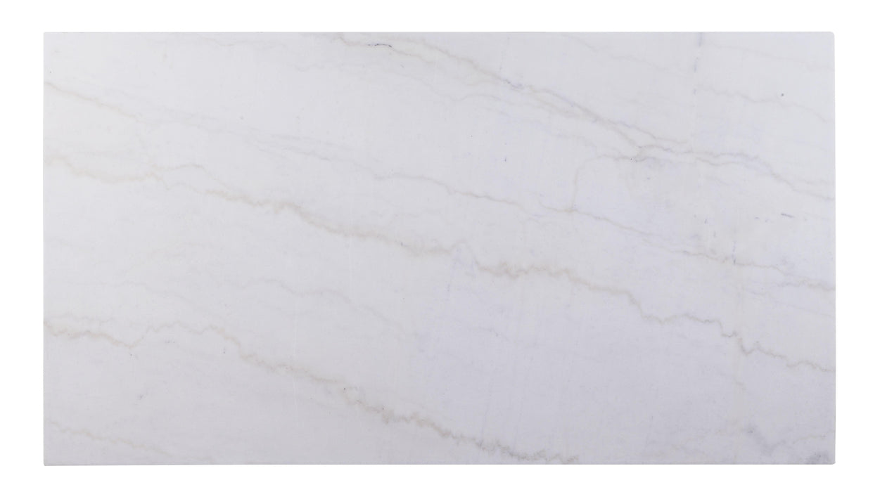 Gerardo White Marble & Weathered Espresso Dining Table - U&U Home Budget Furniture (Carteret, NJ)