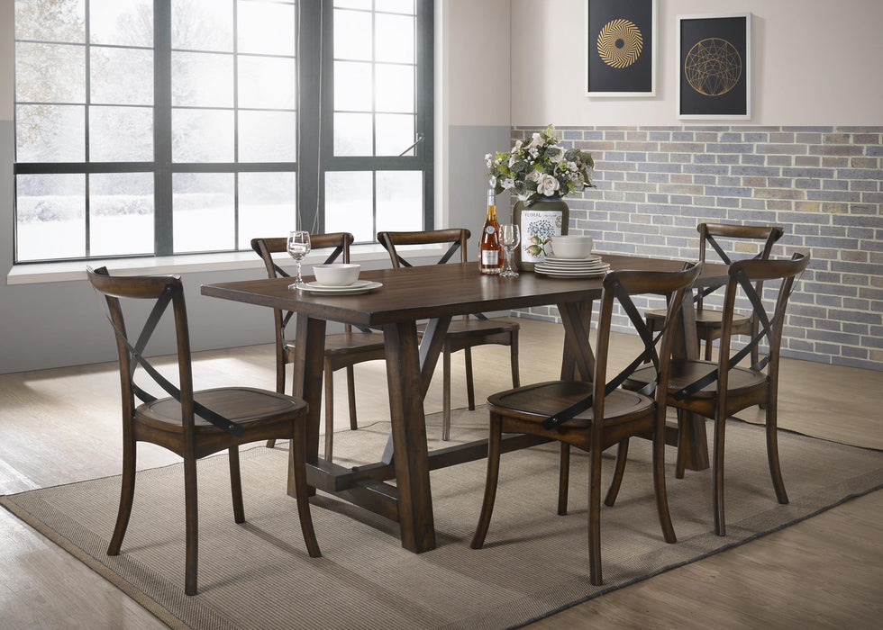 Kaelyn Dark Oak Dining Table - U&U Home Budget Furniture (Carteret, NJ)