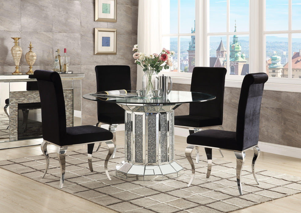 Noralie Mirrored & Faux Diamonds Dining Table - U&U Home Budget Furniture (Carteret, NJ)