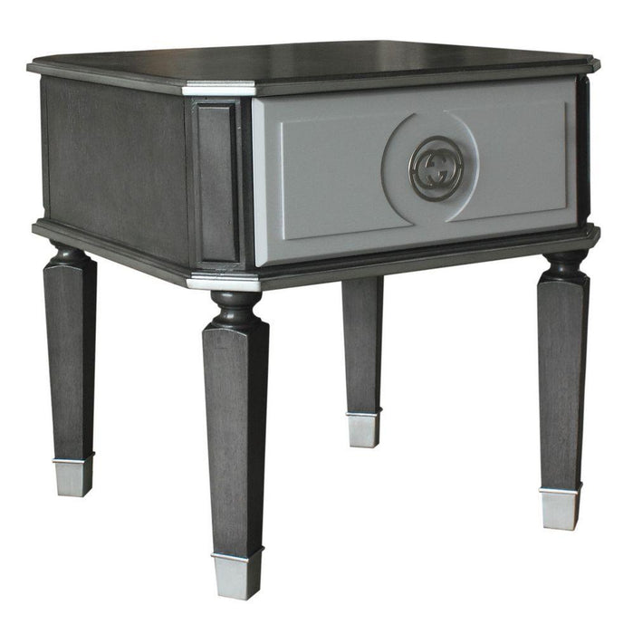 Acme Furniture House Beatrice End Table in Charcoal 88817 - U&U Home Budget Furniture (Carteret, NJ)