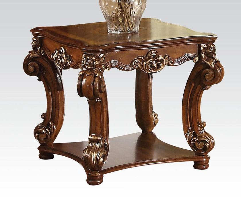 Acme Vendome Square End Table in Cherry 82001 - U&U Home Budget Furniture (Carteret, NJ)