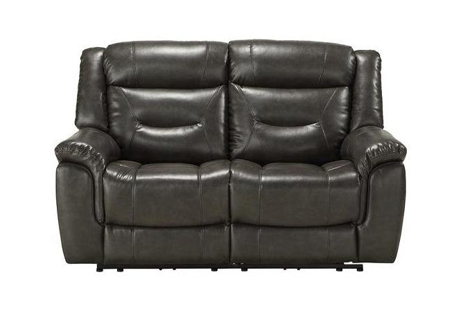 Acme Imogen Power Motion Loveseat in Gray Leather-Aire 54806 - U&U Home Budget Furniture (Carteret, NJ)