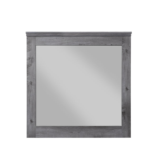 Vidalia Rustic Gray Oak Mirror - U&U Home Budget Furniture (Carteret, NJ)