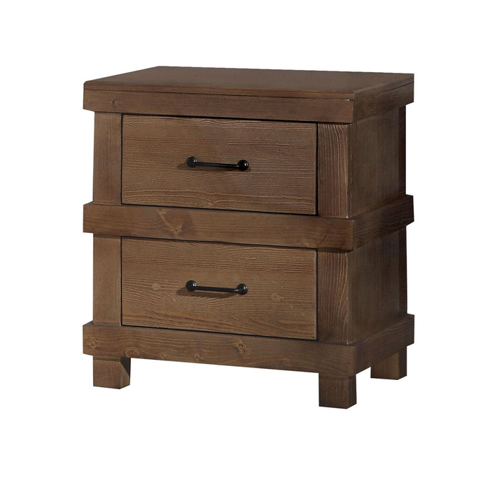 Adams Antique Oak Nightstand - U&U Home Budget Furniture (Carteret, NJ)
