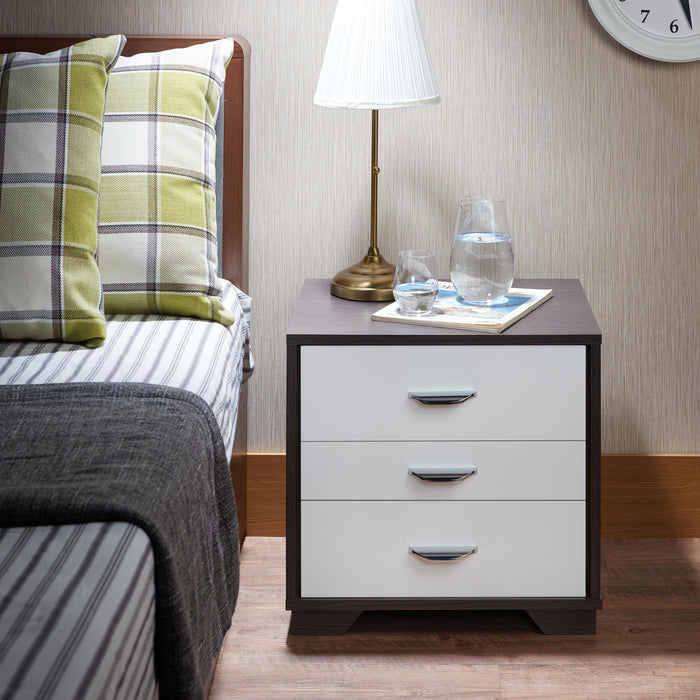 Eloy White & Black Accent Table - U&U Home Budget Furniture (Carteret, NJ)