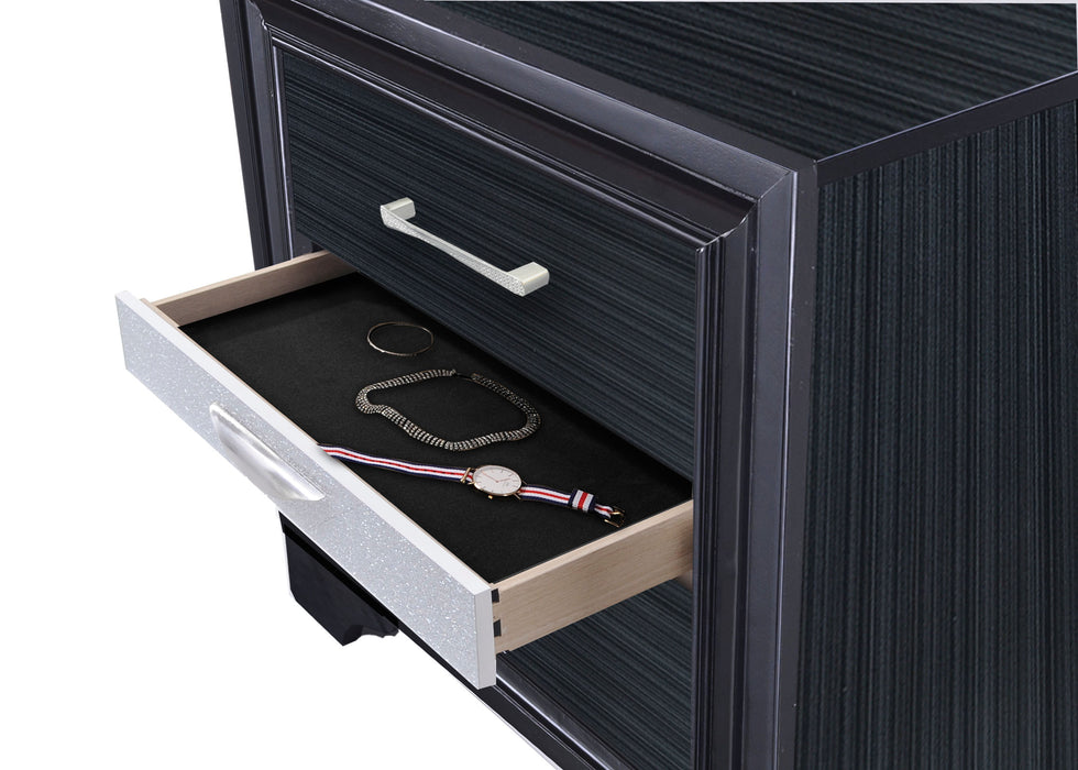 Naima Black Nightstand - U&U Home Budget Furniture (Carteret, NJ)