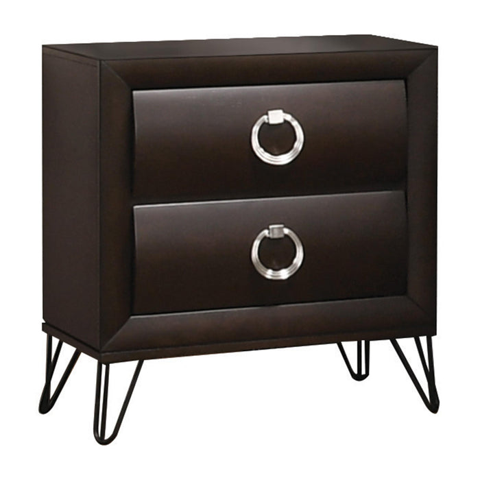 Tablita Dark Merlot Nightstand - U&U Home Budget Furniture (Carteret, NJ)
