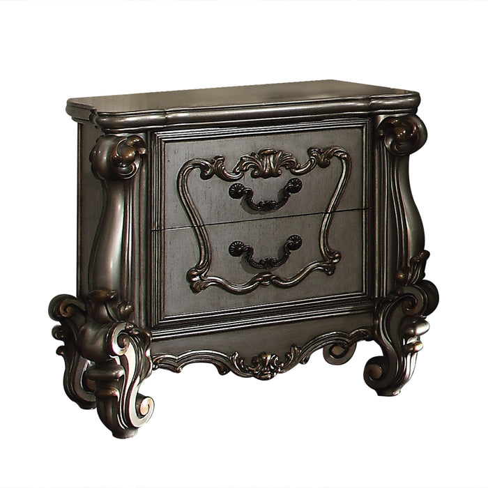 Versailles Antique Platinum Nightstand - U&U Home Budget Furniture (Carteret, NJ)