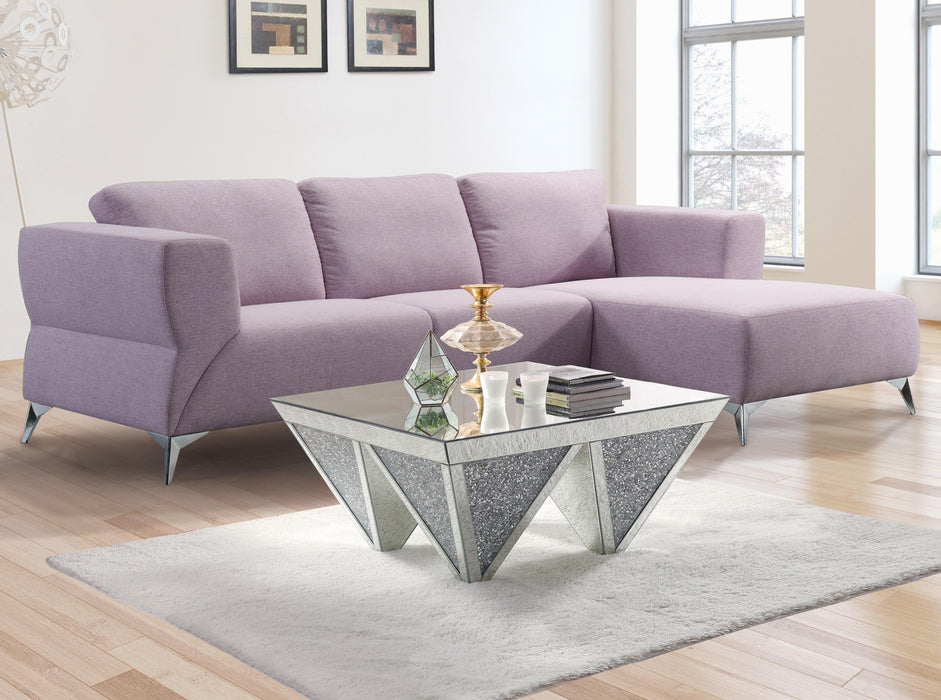 Josiah Pale Berries Fabric Sectional Sofa - U&U Home Budget Furniture (Carteret, NJ)