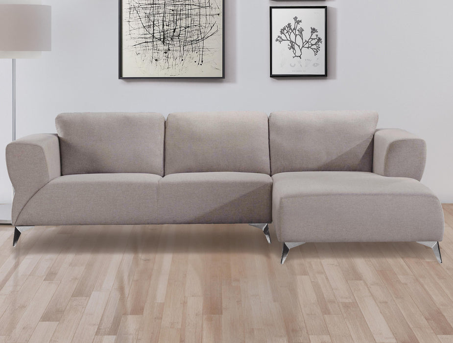 Josiah Sand Fabric Sectional Sofa - U&U Home Budget Furniture (Carteret, NJ)