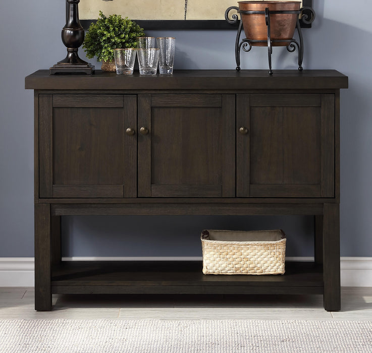 Haddie Distressed Walnut Server - U&U Home Budget Furniture (Carteret, NJ)