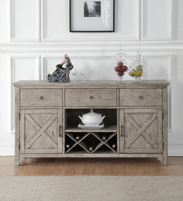 Rocky Gray Oak Server - U&U Home Budget Furniture (Carteret, NJ)