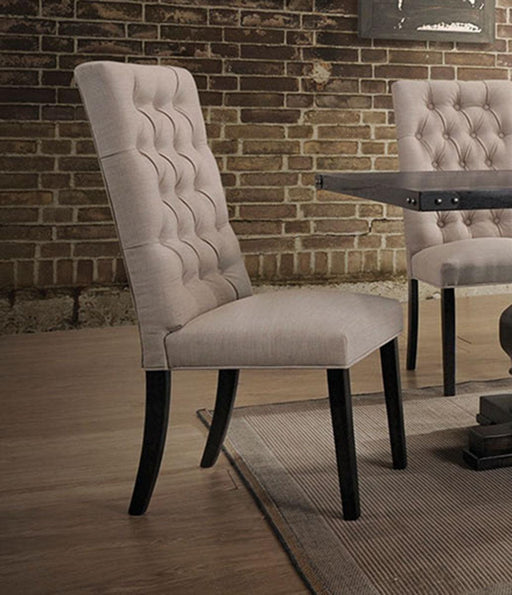 Acme Furniture Morland Upholstered Side Chair in Vintage Black/ Tan (Set of 2) 74647 - U&U Home Budget Furniture (Carteret, NJ)