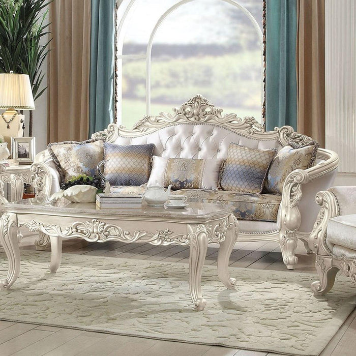 Acme Furniture Gorsedd Sofa in Antique White 52440 - U&U Home Budget Furniture (Carteret, NJ)