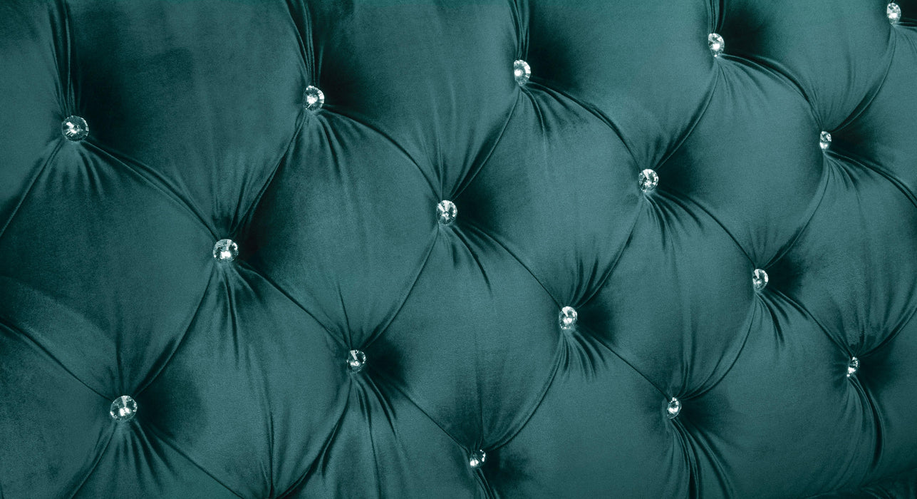 Iberis Green Velvet Sofa - U&U Home Budget Furniture (Carteret, NJ)