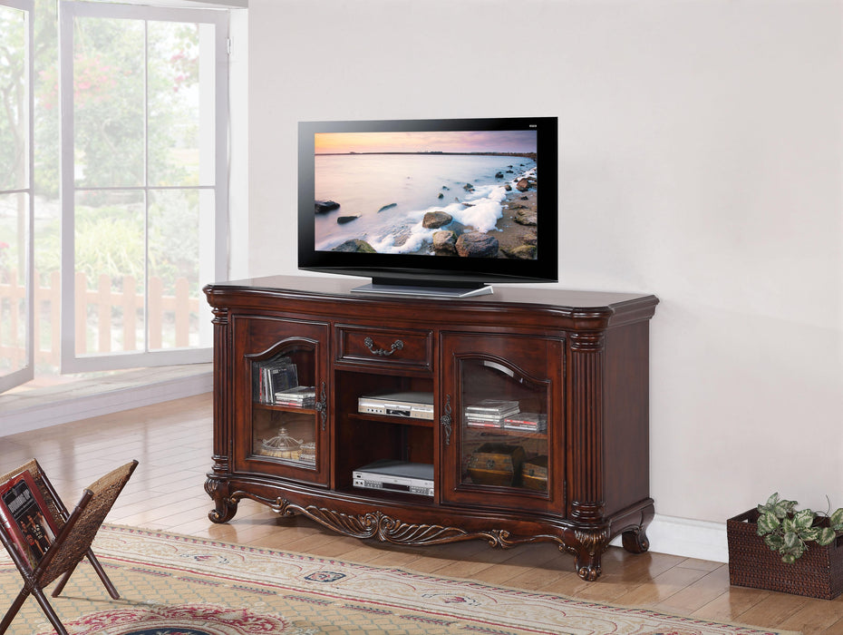 Remington Brown Cherry TV Stand - U&U Home Budget Furniture (Carteret, NJ)