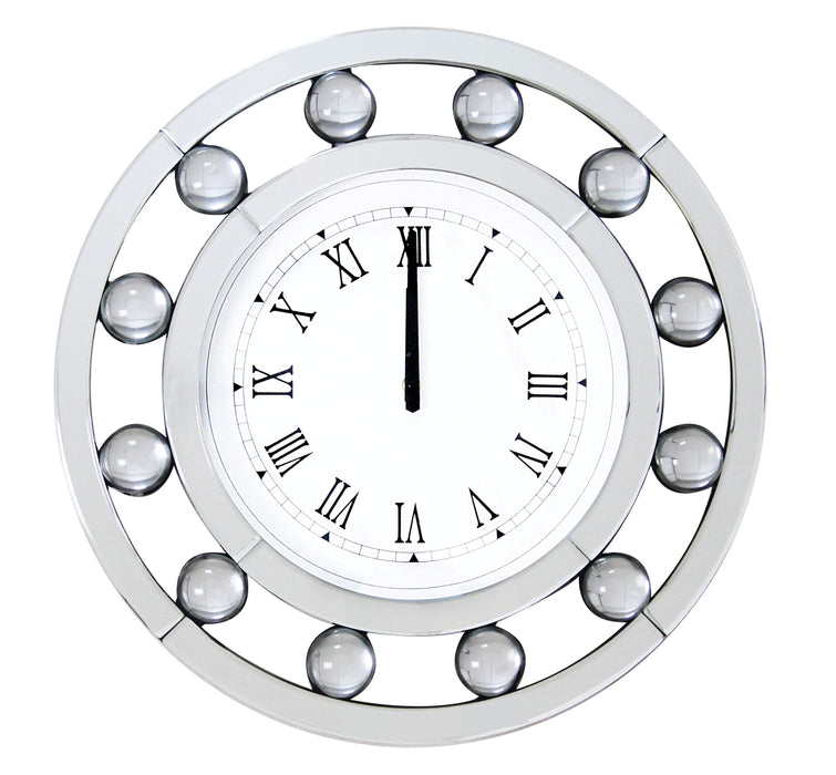 Boffa Mirrored Wall Clock - U&U Home Budget Furniture (Carteret, NJ)
