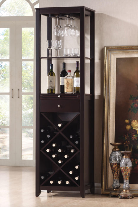 Casey Wenge Wine Cabinet - U&U Home Budget Furniture (Carteret, NJ)
