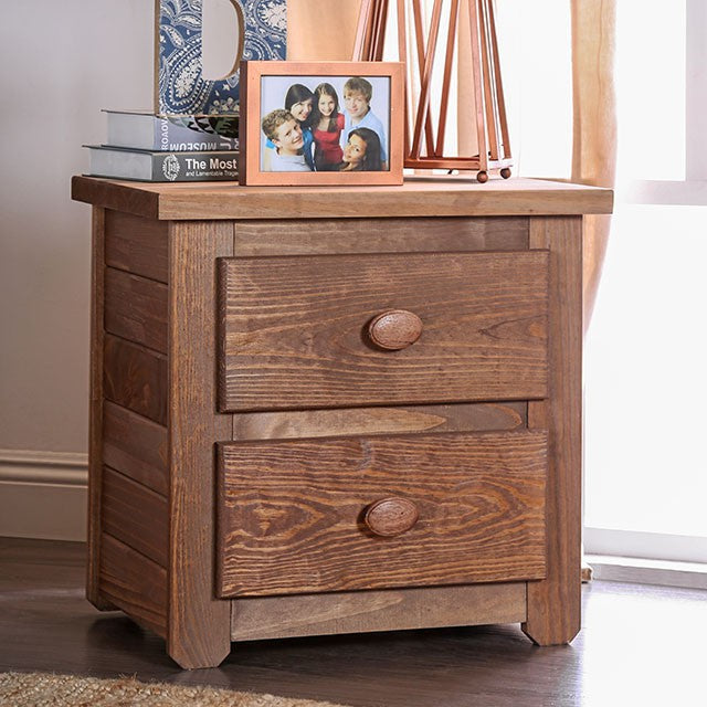 Lea Mahogany Night Stand - U&U Home Budget Furniture (Carteret, NJ)
