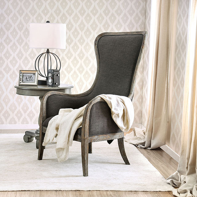 Charlottestown Accent Chair Gray 8 - U&U Home Budget Furniture (Carteret, NJ)