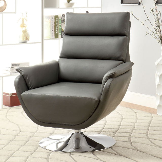 Kulm Accent Chair Gray - U&U Home Budget Furniture (Carteret, NJ)
