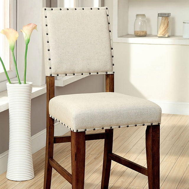 SANIA Rustic Oak Counter Ht. Chair (2/CTN) - U&U Home Budget Furniture (Carteret, NJ)