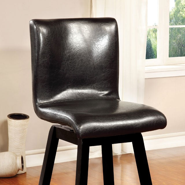 HURLEY Black Counter Ht. Chair (2/CTN) - U&U Home Budget Furniture (Carteret, NJ)